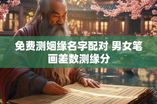 免费测姻缘名字配对 男女笔画差数测缘分