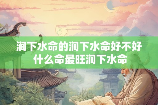 涧下水命的涧下水命好不好 什么命最旺涧下水命