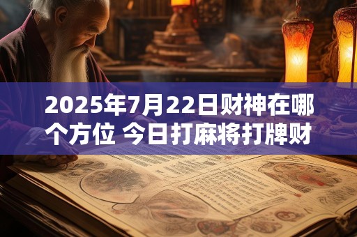 2025年7月22日财神在哪个方位 今日打麻将打牌财运方位