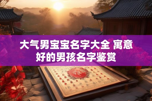 大气男宝宝名字大全 寓意好的男孩名字鉴赏