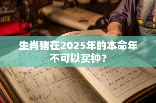 生肖猪在2025年的本命年不可以买钟？