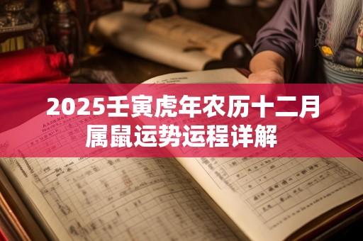 2025壬寅虎年农历十二月属鼠运势运程详解