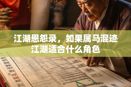 江湖恩怨录，如果属马混迹江湖适合什么角色