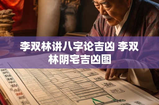 李双林讲八字论吉凶 李双林阴宅吉凶图