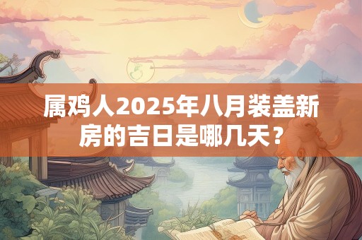 属鸡人2025年八月装盖新房的吉日是哪几天？