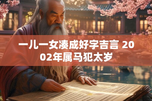 一儿一女凑成好字吉言 2002年属马犯太岁