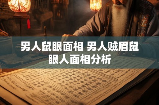男人鼠眼面相 男人贼眉鼠眼人面相分析