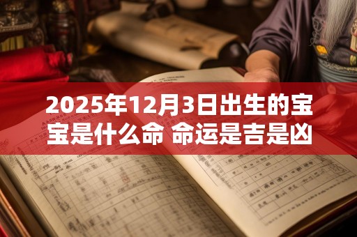 2025年12月3日出生的宝宝是什么命 命运是吉是凶