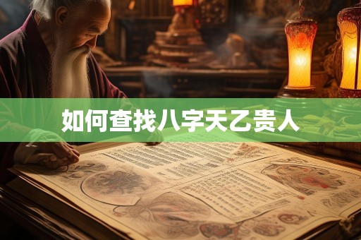 如何查找八字天乙贵人