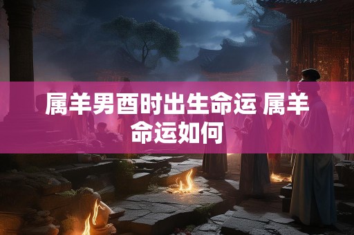 属羊男酉时出生命运 属羊命运如何
