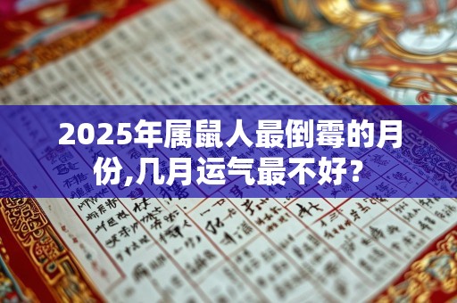 2025年属鼠人最倒霉的月份,几月运气最不好？