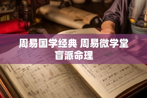 周易国学经典 周易微学堂盲派命理