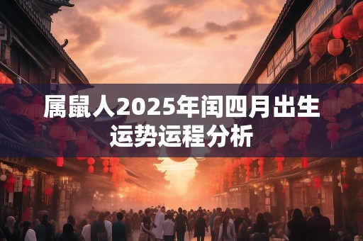 属鼠人2025年闰四月出生运势运程分析