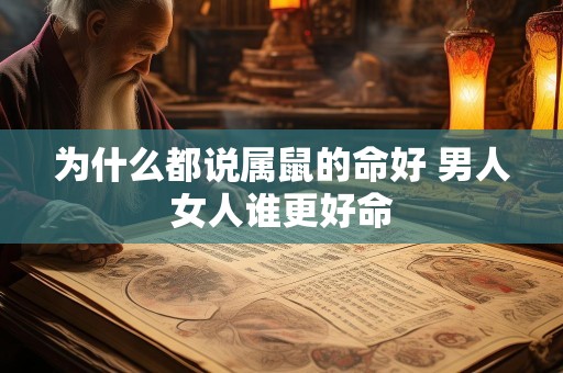 为什么都说属鼠的命好 男人女人谁更好命