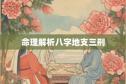 命理解析八字地支三刑