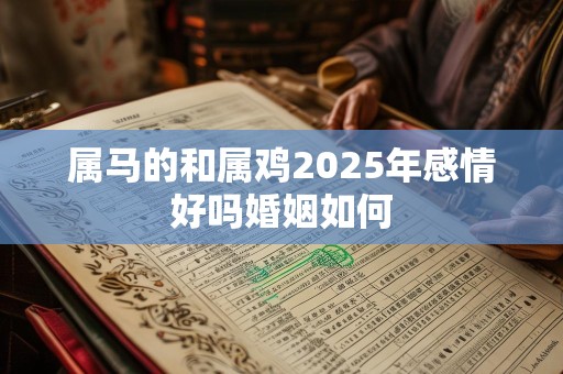 属马的和属鸡2025年感情好吗婚姻如何
