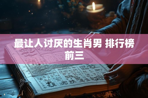 最让人讨厌的生肖男 排行榜前三