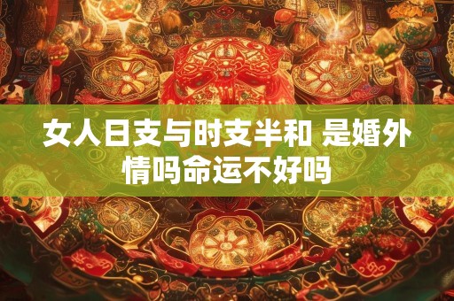 女人日支与时支半和 是婚外情吗命运不好吗