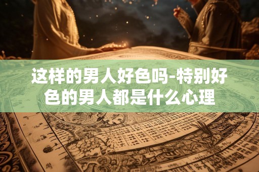 这样的男人好色吗-特别好色的男人都是什么心理