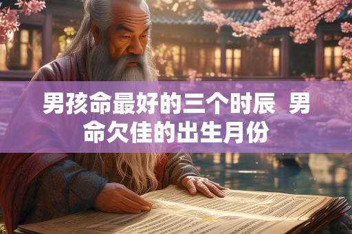 男孩命最好的三个时辰  男命欠佳的出生月份