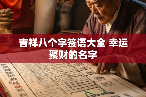 吉祥八个字签语大全 幸运聚财的名字
