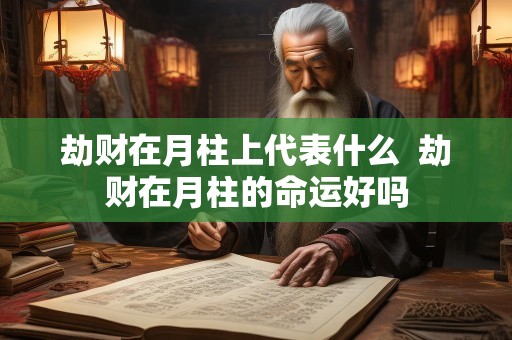 劫财在月柱上代表什么  劫财在月柱的命运好吗