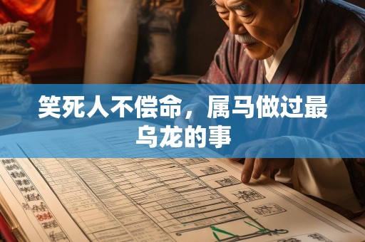 笑死人不偿命，属马做过最乌龙的事