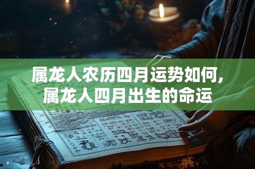 属龙人农历四月运势如何,属龙人四月出生的命运