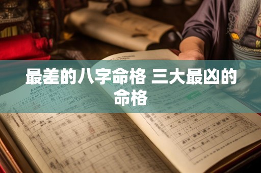 最差的八字命格 三大最凶的命格