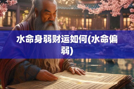 水命身弱财运如何(水命偏弱)
