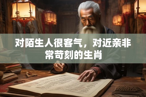对陌生人很客气，对近亲非常苛刻的生肖