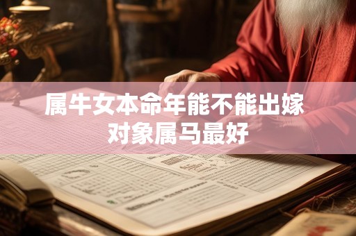 属牛女本命年能不能出嫁 对象属马最好