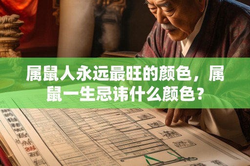 属鼠人永远最旺的颜色，属鼠一生忌讳什么颜色？