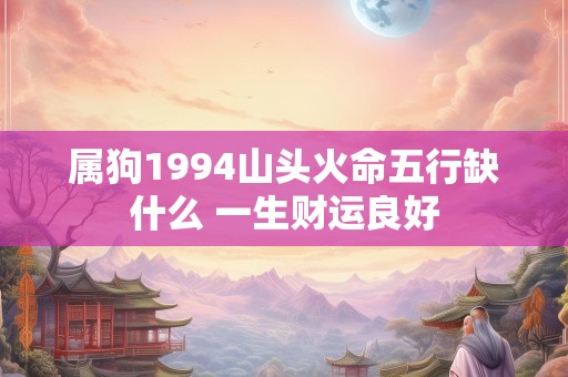 属狗1994山头火命五行缺什么 一生财运良好