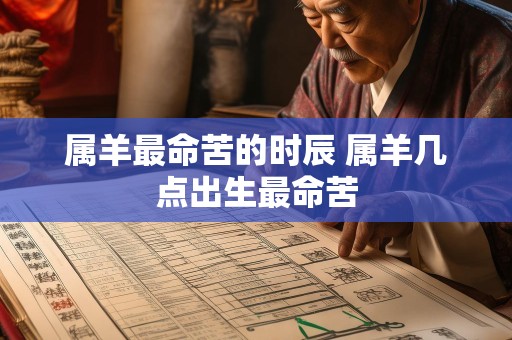 属羊最命苦的时辰 属羊几点出生最命苦
