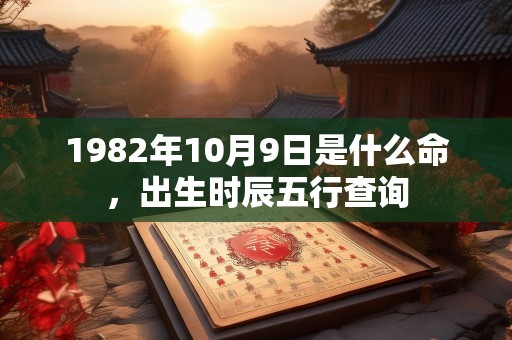 1982年10月9日是什么命，出生时辰五行查询