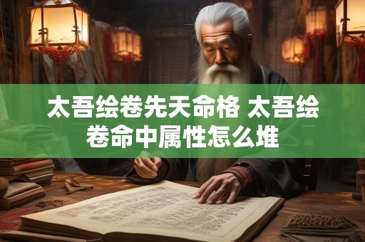 太吾绘卷先天命格 太吾绘卷命中属性怎么堆