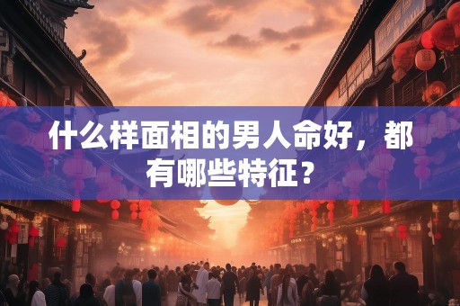 什么样面相的男人命好，都有哪些特征？