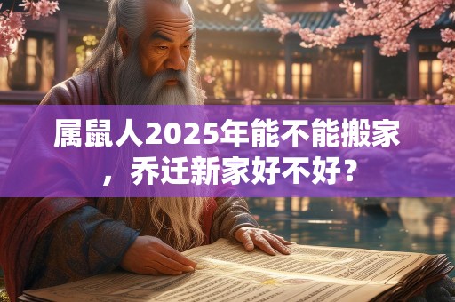 属鼠人2025年能不能搬家，乔迁新家好不好？