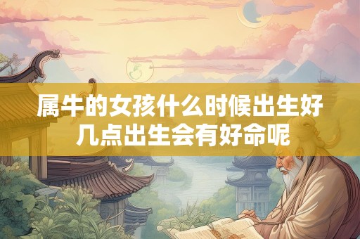 属牛的女孩什么时候出生好 几点出生会有好命呢