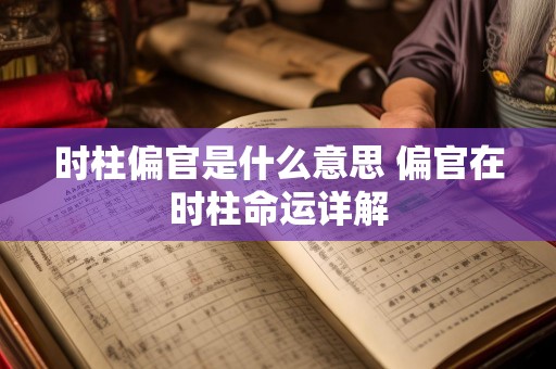 时柱偏官是什么意思 偏官在时柱命运详解