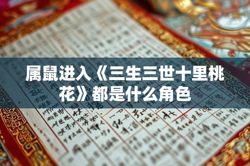 属鼠进入《三生三世十里桃花》都是什么角色