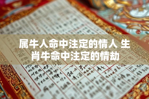 属牛人命中注定的情人 生肖牛命中注定的情劫