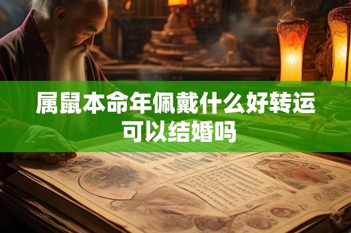 属鼠本命年佩戴什么好转运 可以结婚吗