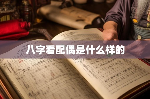 八字看配偶是什么样的