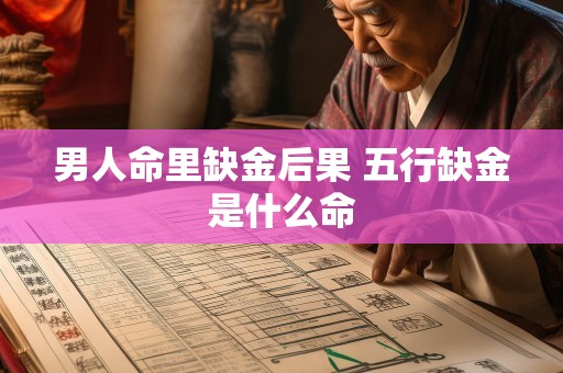 男人命里缺金后果 五行缺金是什么命