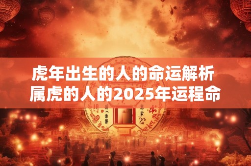 虎年出生的人的命运解析 属虎的人的2025年运程命运如何