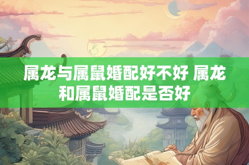 属龙与属鼠婚配好不好 属龙和属鼠婚配是否好