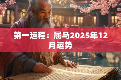 第一运程：属马2025年12月运势