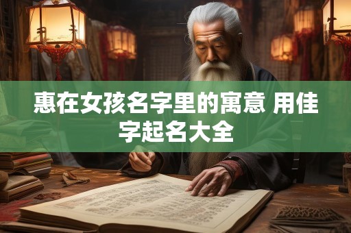 惠在女孩名字里的寓意 用佳字起名大全